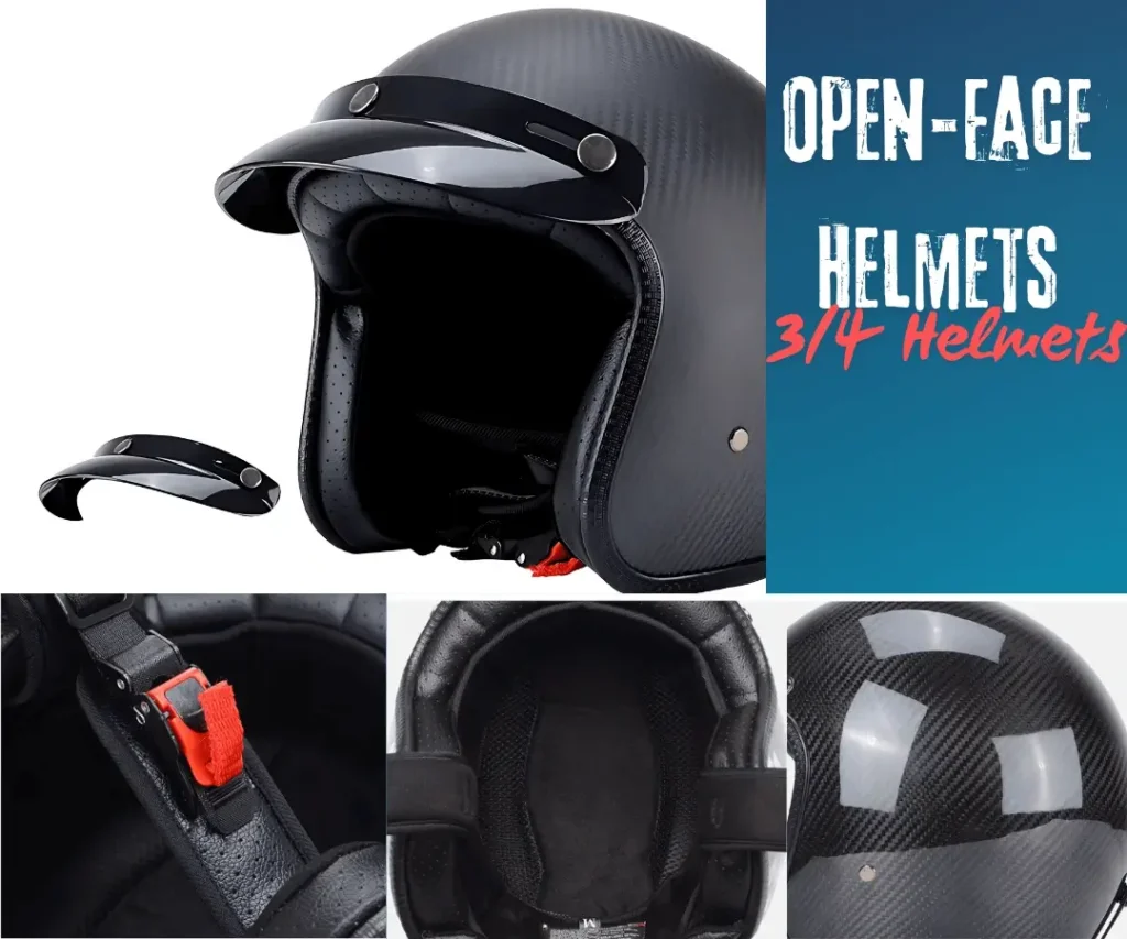 open Face Motorcycle Helmet 